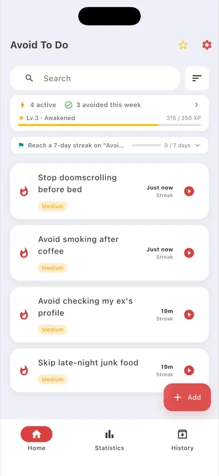 Avoid home overview screenshot