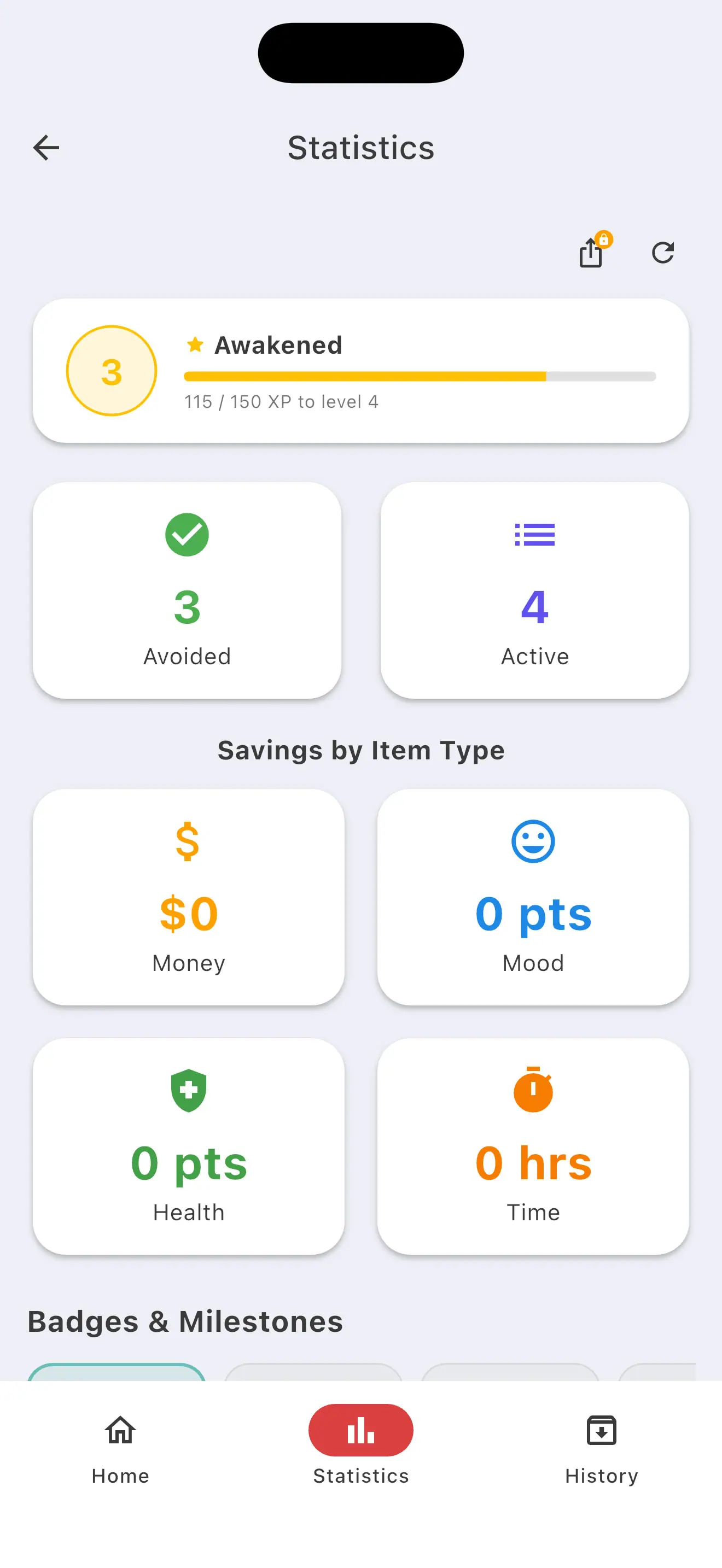 Avoid statistics and trends screenshot